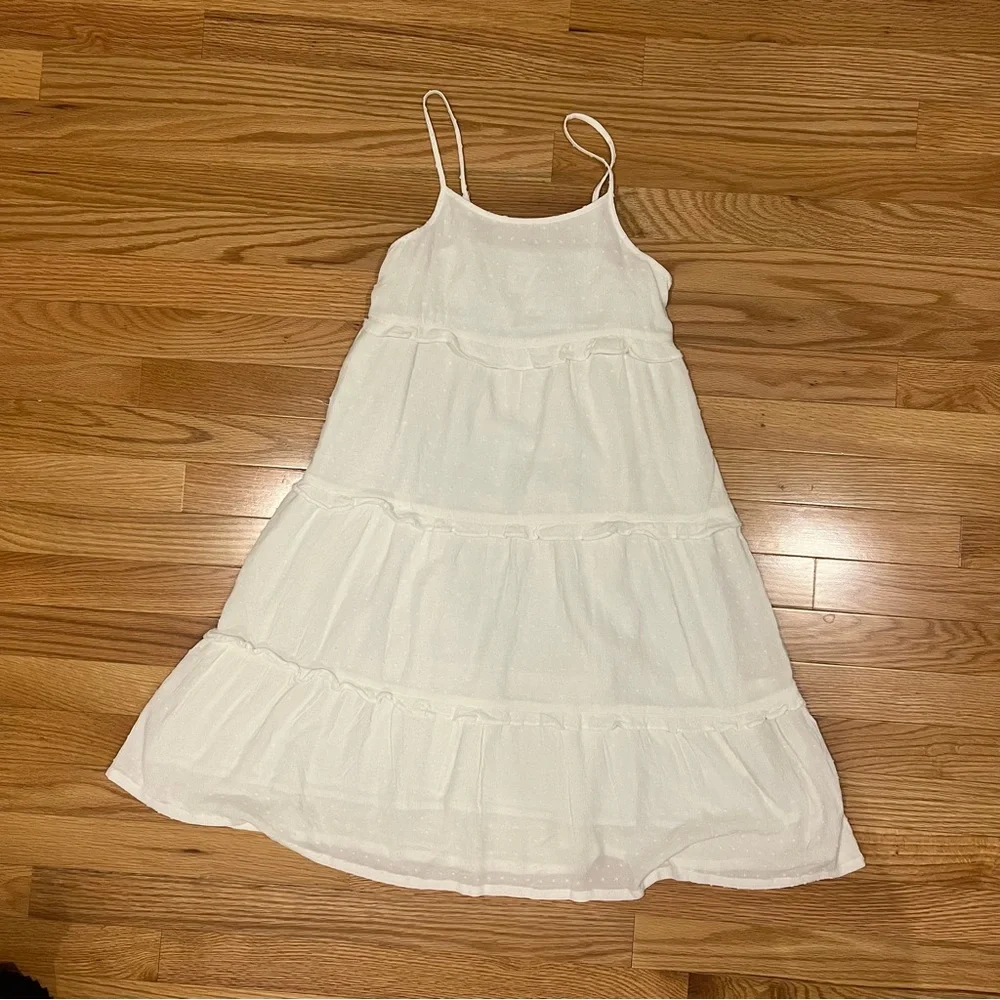 NWT GAP Teen White Tiered Midi Dress XL (12)